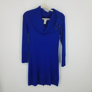 Cache Cowl Neck Sweater Dress